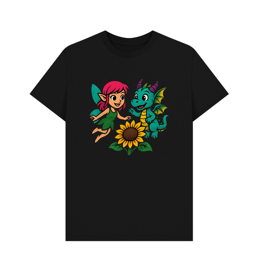 Black Printed T-shirt Front
