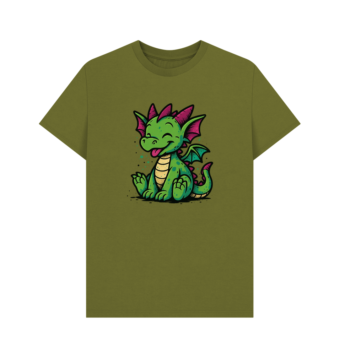 Moss Green Printed T-shirt Front