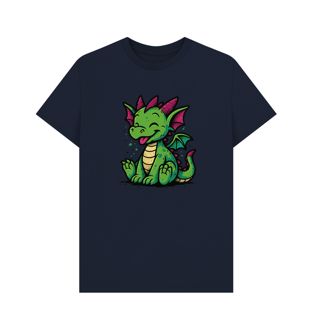 Navy Blue Printed T-shirt Front