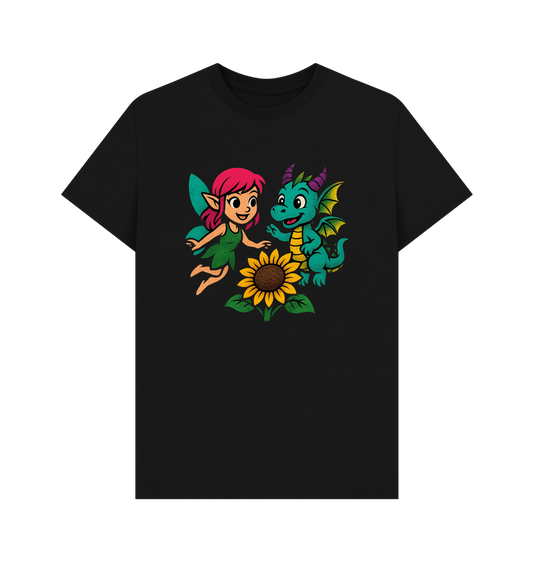 Black Printed T-shirt Front