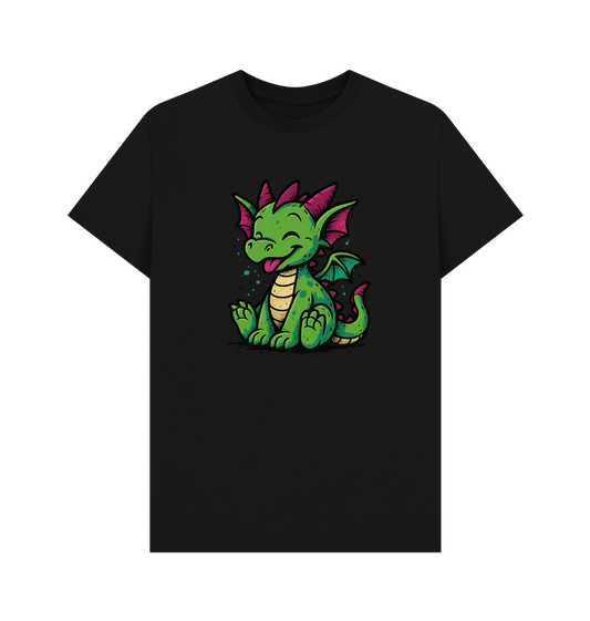 Black Printed T-shirt Front