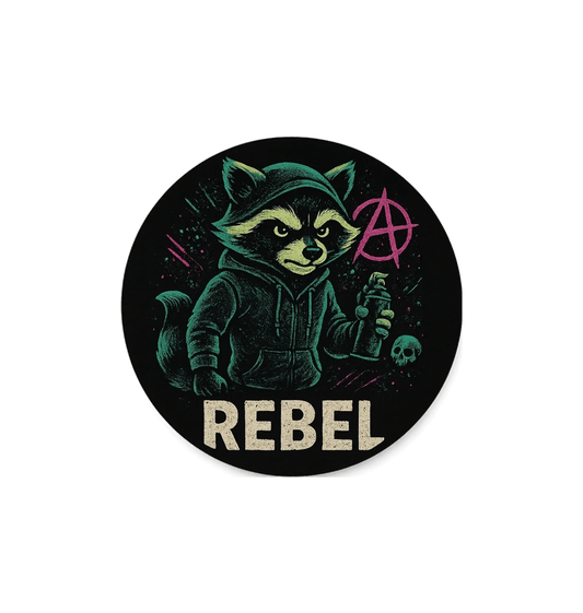 White Printed Circle Sticker